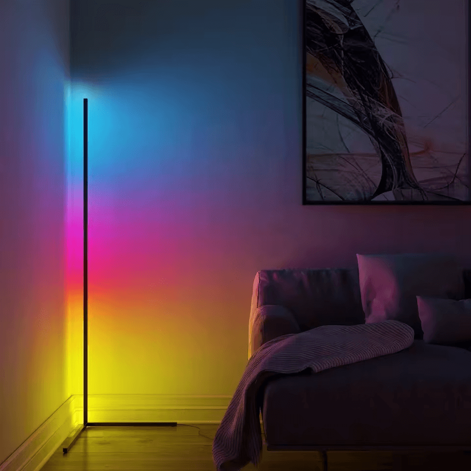 Luminária de Canto RGB Inteligente com 16 Cores e Aplicativo - Kroma Décor