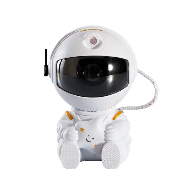 Projetor Astronauta Galáxia Kroma Décor - Preto ou Branco com Controle Remoto e Cabo USB